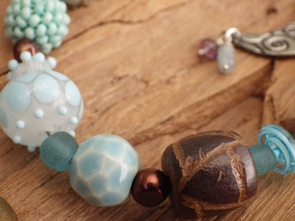 Moon Goddess Sterling Silver Pagan Prayer Beads OOAK