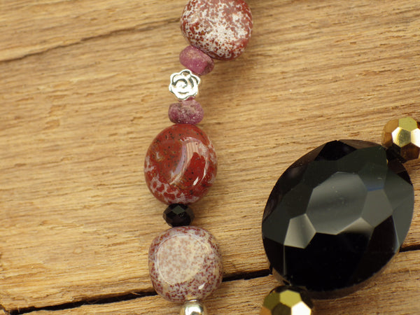 Autumn Blessings Ruby & Sterling Silver Prayer Beads OOAK