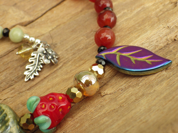 Autumn Blessings Ruby & Sterling Silver Prayer Beads OOAK