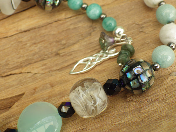 Norse Goddess Freya Sterling Silver Prayer Beads OOAK