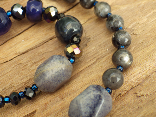 Dark Goddess Lilith Sterling Silver Prayer Beads OOAK