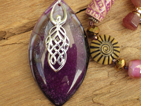 Celtic Goddess Arianrhod Sterling Silver Meditation Beads OOAK