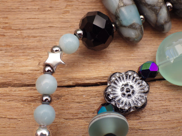 Celtic Goddess Aine Sterling Silver Prayer Beads OOAK