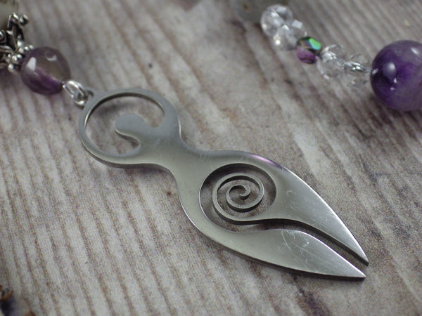 Goddess Airmed Car Rear View Mirror Charm Amulet