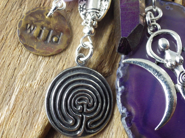 Goddess Hekate Bag Charm, Keychain Keyring OOAK