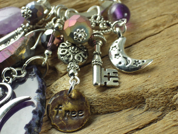 Goddess Hekate Bag Charm, Keychain Keyring OOAK