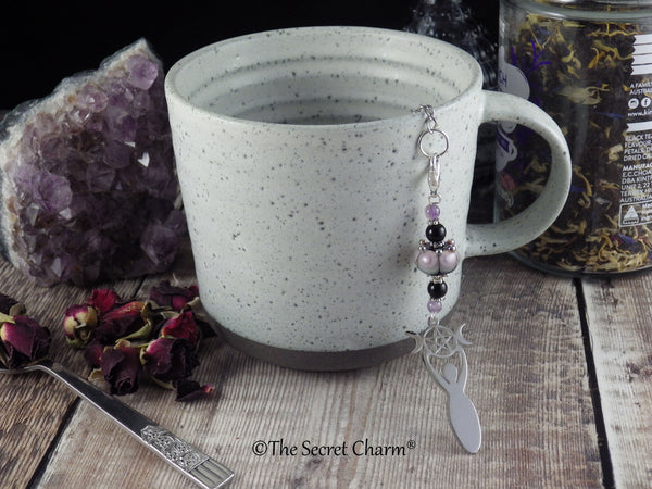 Goddess Rhiannon Tea Ball With Gemstones