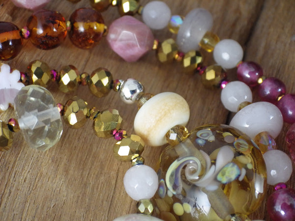 Goddess Brighid Celtic Paidirean Sterling Silver Prayer Beads Necklace OOAK