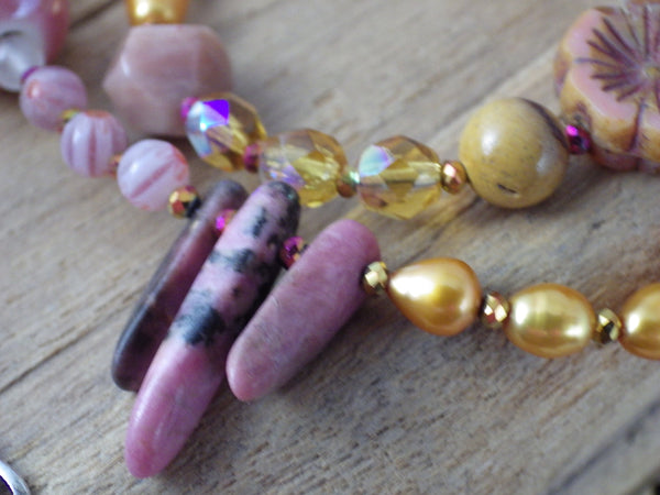 Goddess Brighid Celtic Paidirean Sterling Silver Prayer Beads Necklace OOAK