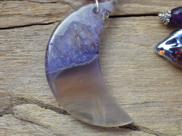 Autumn Moon Sterling Silver Prayer Beads OOAK