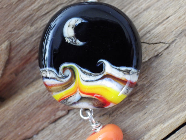 Autumn Moon Sterling Silver Prayer Beads OOAK