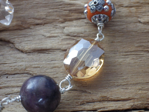 Autumn Moon Sterling Silver Prayer Beads OOAK