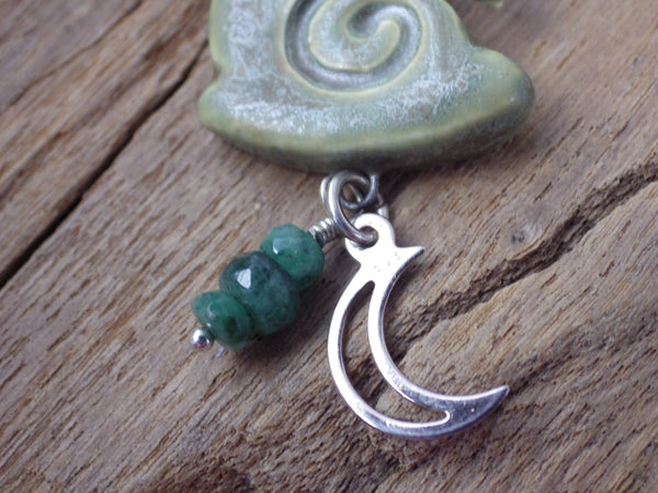 Moon Gazing Hare Sterling Silver Pagan Prayer Beads OOAK