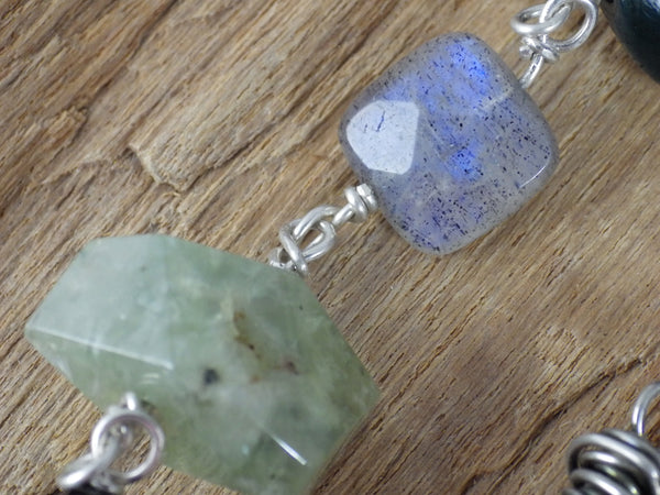 Moon Gazing Hare Sterling Silver Pagan Prayer Beads OOAK