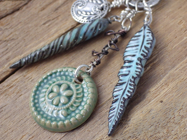 Sterling Silver Owl Goddess Minerva Meditation Beads OOAK