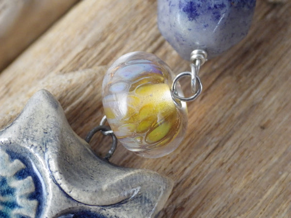 Owl Goddess Minerva Athena, Sterling Silver Pagan Prayer Beads OOAK