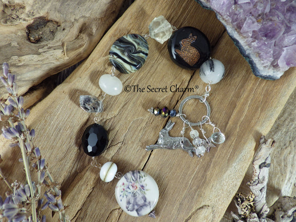 Mountain Hare Sterling Silver Pagan Prayer Beads OOAK