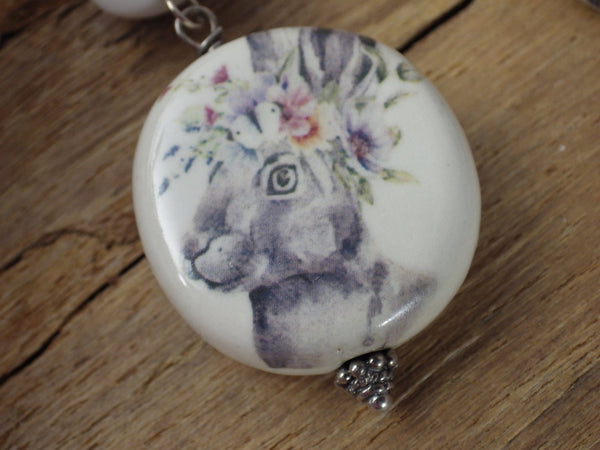 Mountain Hare Sterling Silver Pagan Prayer Beads OOAK