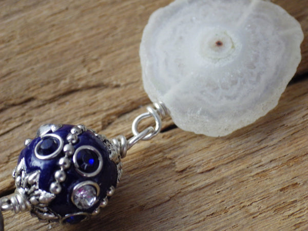 Goddess Freya Sterling Silver & Sapphire Prayer Beads OOAK