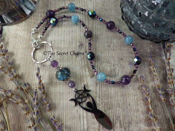 Goddess Morrigan Car Rear View Mirror Charm Amulet OOAK