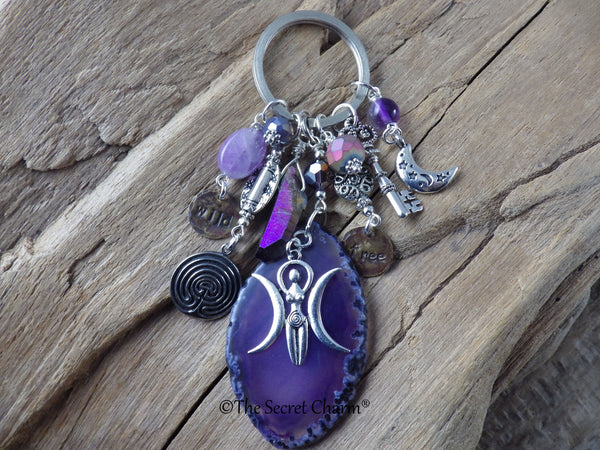 Goddess Hekate Bag Charm, Keychain Keyring OOAK