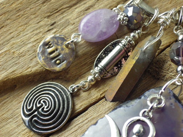 Goddess Hekate Bag Charm, Keychain Keyring OOAK