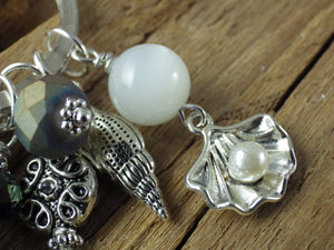Sea Goddess Coventina Gemstone Bag Charm, Keychain Keyring