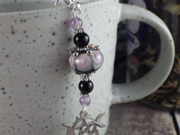 Goddess Rhiannon Tea Ball With Gemstones