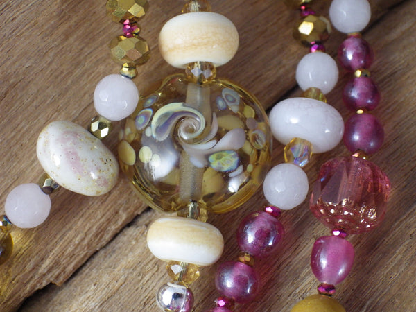 Goddess Brighid Celtic Paidirean Sterling Silver Prayer Beads Necklace OOAK