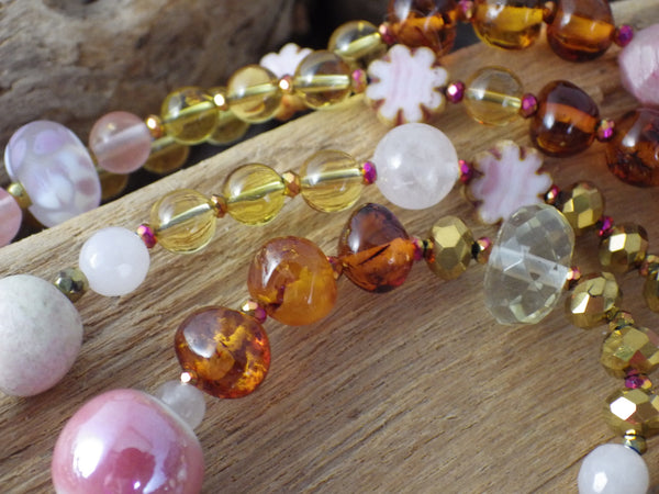 Goddess Brighid Celtic Paidirean Sterling Silver Prayer Beads Necklace OOAK