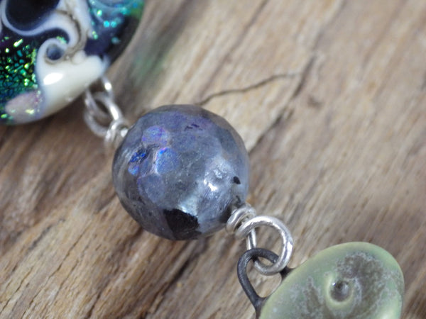 Moon Gazing Hare Sterling Silver Pagan Prayer Beads OOAK