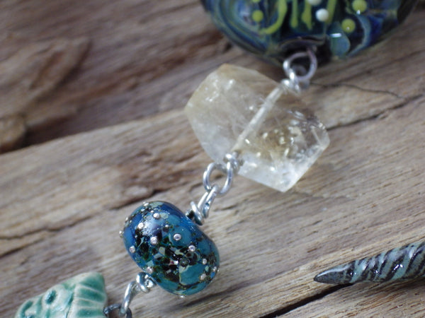 Sterling Silver Owl Goddess Minerva Meditation Beads OOAK