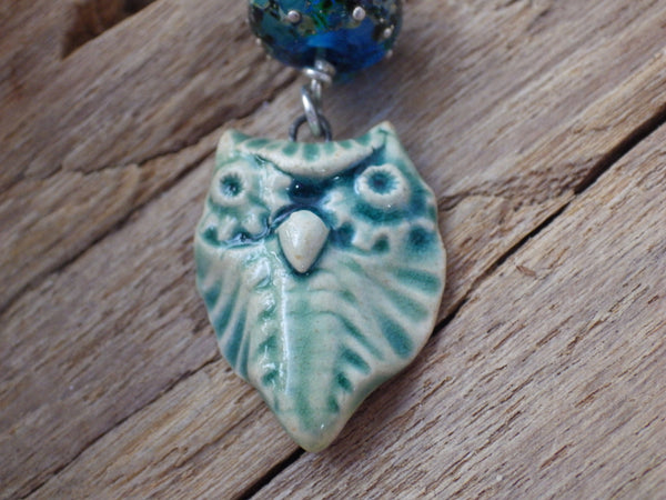 Sterling Silver Owl Goddess Minerva Meditation Beads OOAK