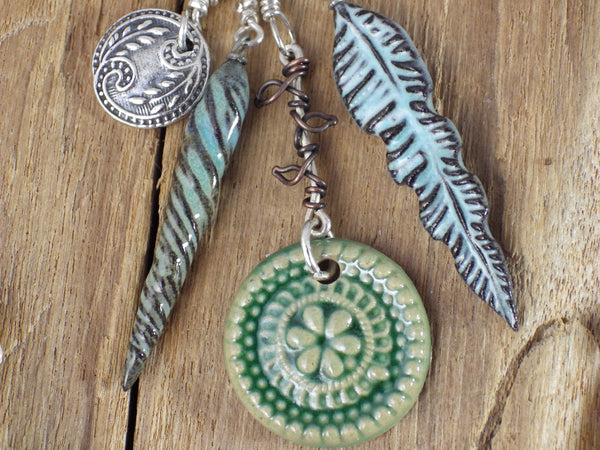 Sterling Silver Owl Goddess Minerva Meditation Beads OOAK