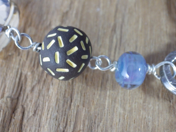 Sterling Silver Owl Goddess Minerva Meditation Beads OOAK