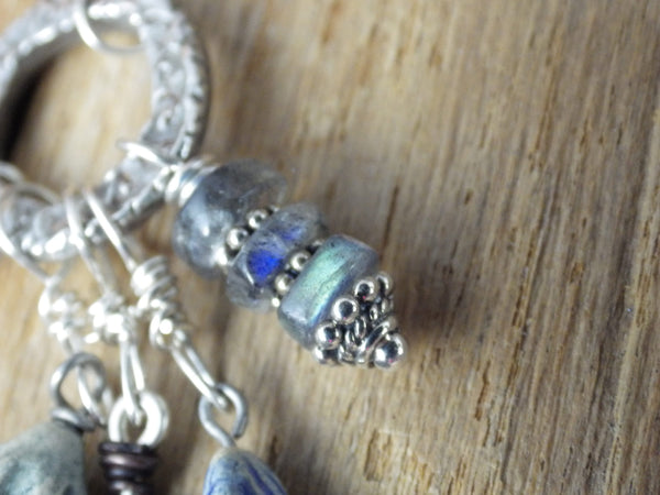 Owl Goddess Minerva Athena, Sterling Silver Pagan Prayer Beads OOAK