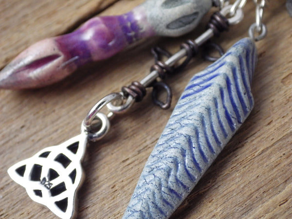 Owl Goddess Minerva Athena, Sterling Silver Pagan Prayer Beads OOAK