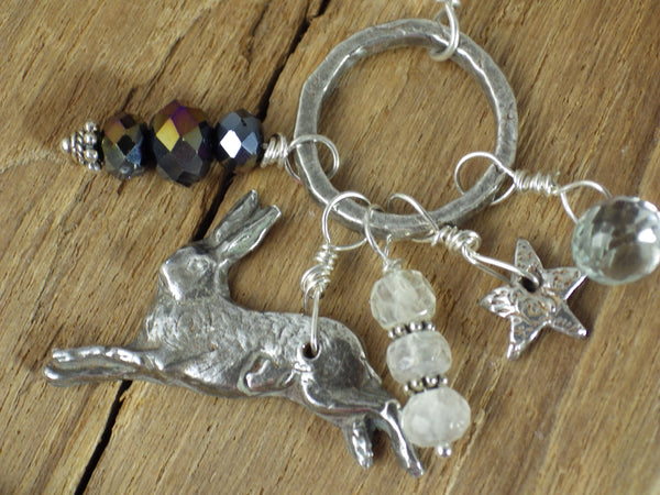 Mountain Hare Sterling Silver Pagan Prayer Beads OOAK