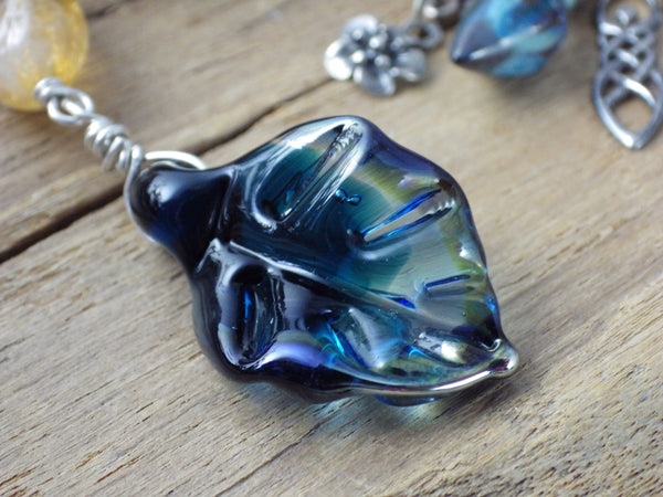 Goddess Freya Sterling Silver & Sapphire Prayer Beads OOAK