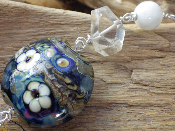 Goddess Freya Sterling Silver & Sapphire Prayer Beads OOAK