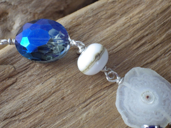 Goddess Freya Sterling Silver & Sapphire Prayer Beads OOAK