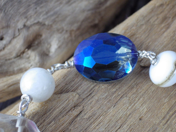 Goddess Freya Sterling Silver & Sapphire Prayer Beads OOAK