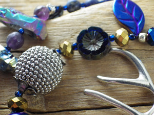 RESERVED FOR DENISE Elen Of The Ways, Sapphire & Sterling Silver Prayer Beads