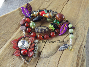 Autumn Blessings Ruby & Sterling Silver Prayer Beads OOAK