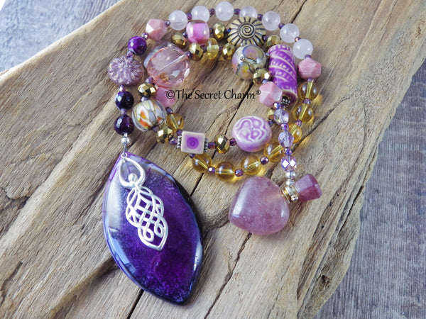 Celtic Goddess Arianrhod Sterling Silver Meditation Beads OOAK