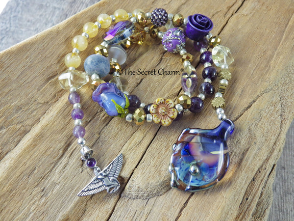 Eqyptian Goddess Isis Sterling Pagan Prayer Beads OOAK