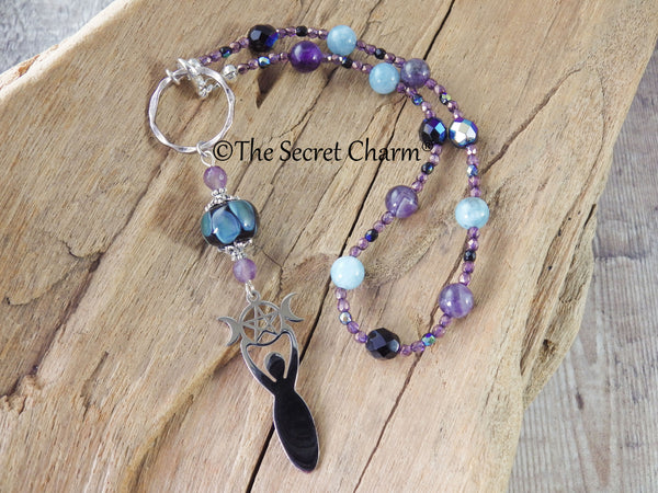 Goddess Morrigan Car Rear View Mirror Charm Amulet OOAK