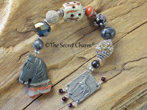 Goddess Rhiannon Epona Prayer Mala, Pocket Pagan Prayer Beads, Affirmation Meditation Beads, Worry Beads, Wiccan Rosary, Spiritual Gift