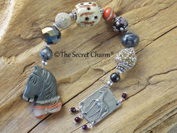 Goddess Rhiannon Epona Prayer Mala, Pocket Pagan Prayer Beads, Affirmation Meditation Beads, Worry Beads, Wiccan Rosary, Spiritual Gift