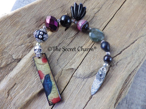 Crow Goddess Morrigan Pocket Prayer Beads